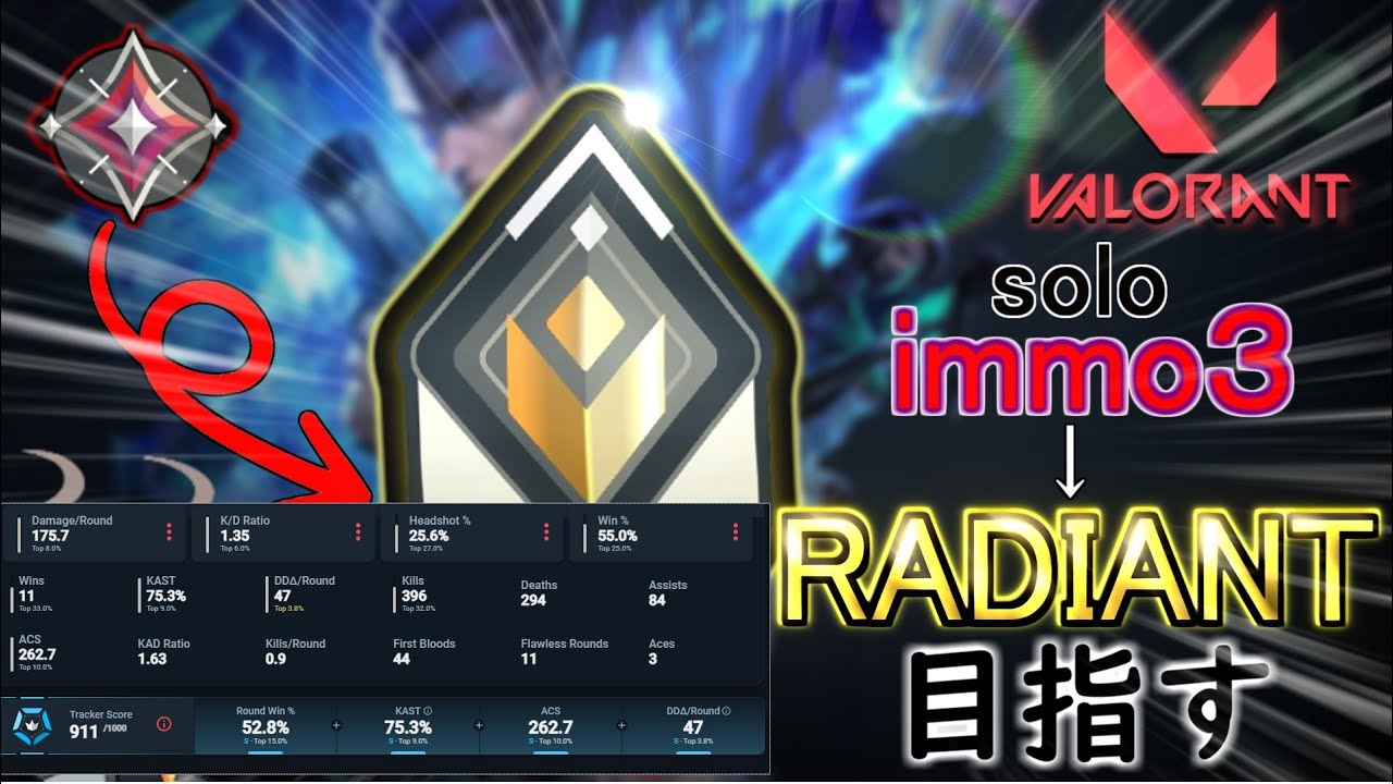 K/D1.3　solo イモータル 【VALORANT】