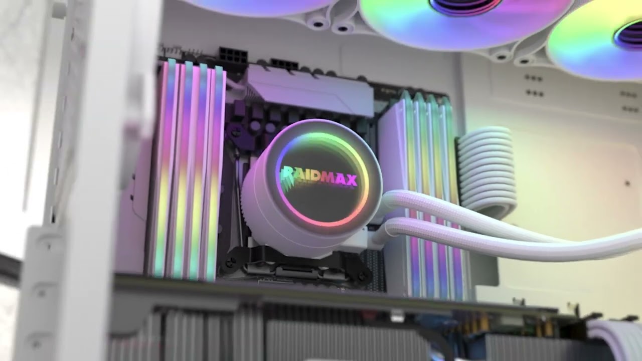 RAIDMAX Infinita Series ARGB Water Cooling LS360 WHITE, 360mm radiator with 3x 120mm ARGB fans