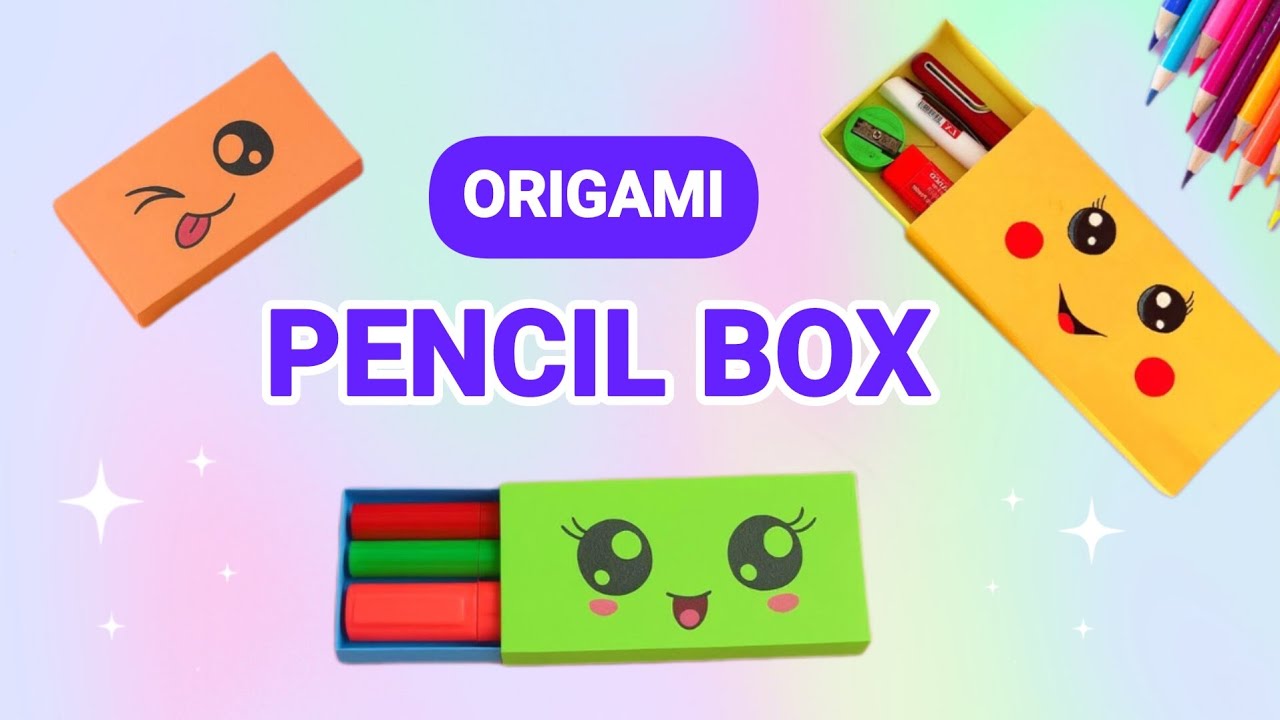 Origami Pencil Box ✏️ | Easy DIY Paper Case