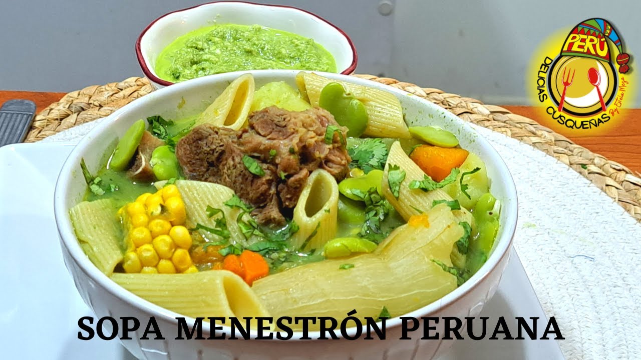 ¡SOPA MENESTRÓN! como Preparar Receta Fácil Cocina peruana