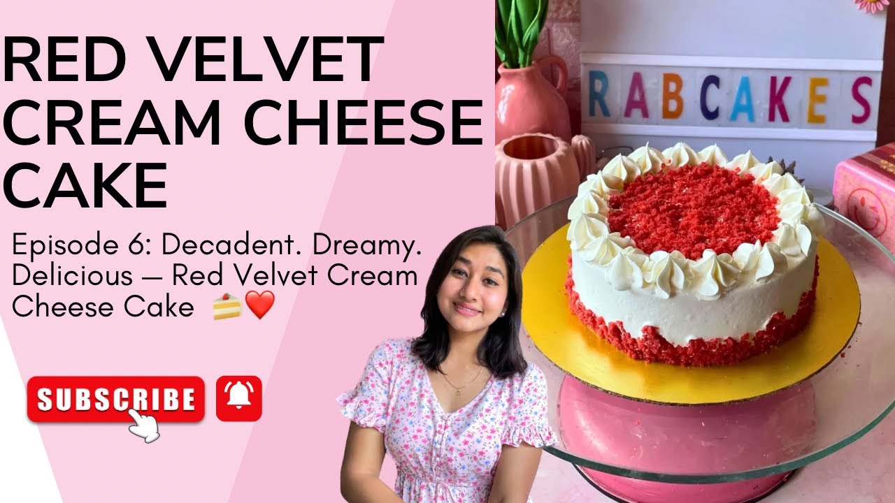 EP 6 : Red velvet cream cheese cake | Red velvet cake | Eggless Red velvet cake recipe | Red velvet