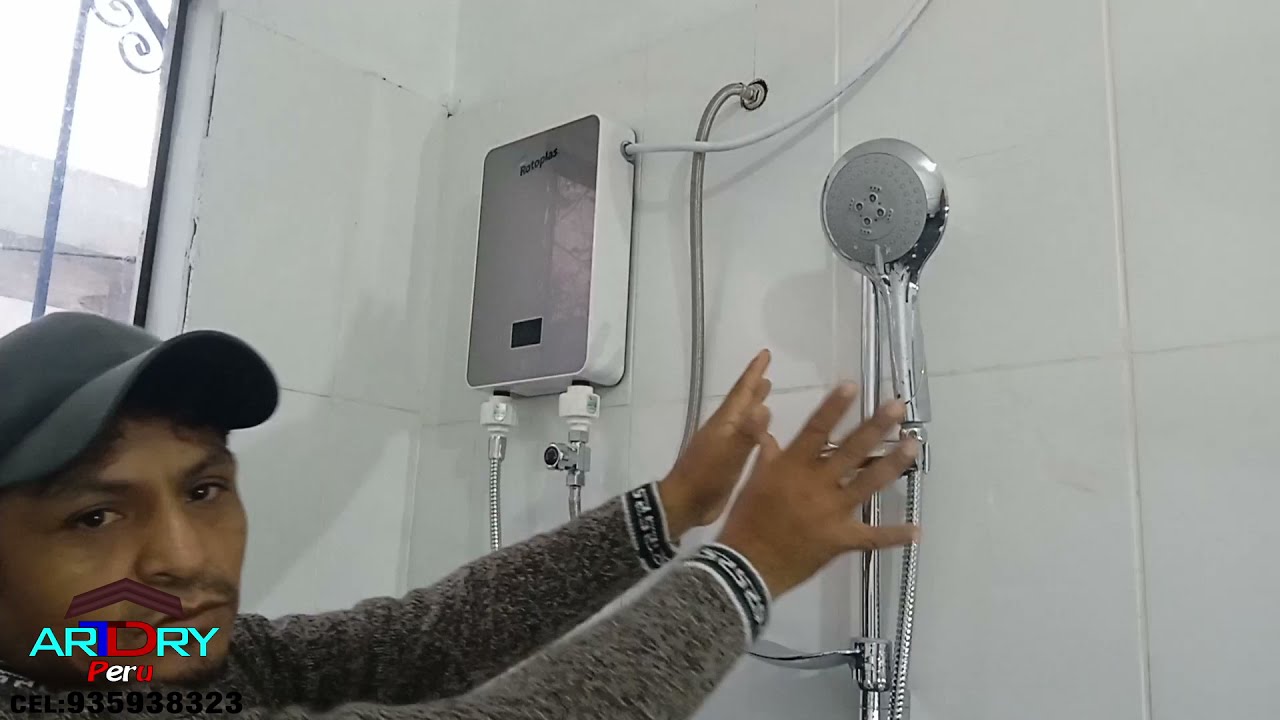 instalación de una Rapiducha Rotoplas.