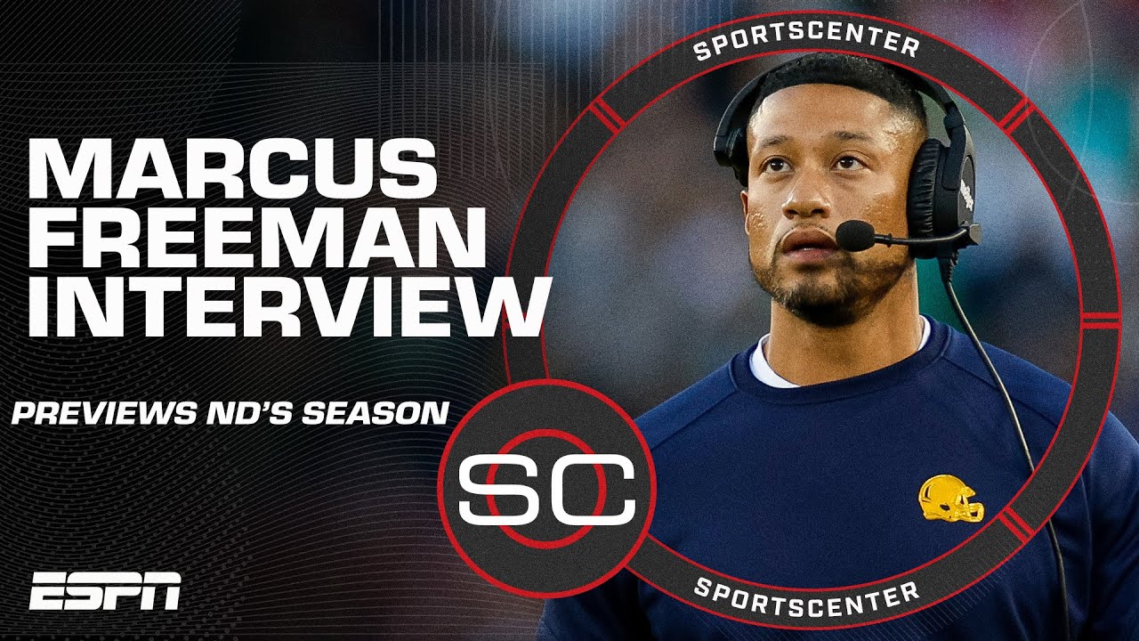 Marcus Freeman talks Riley Leonard joining Notre Dame, previews opener vs. Texas A&M | SportsCenter