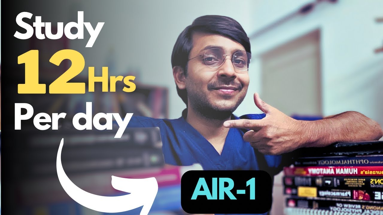 How I study for 12 hours a day  with 100% focus- AIIMS Topper Strategy