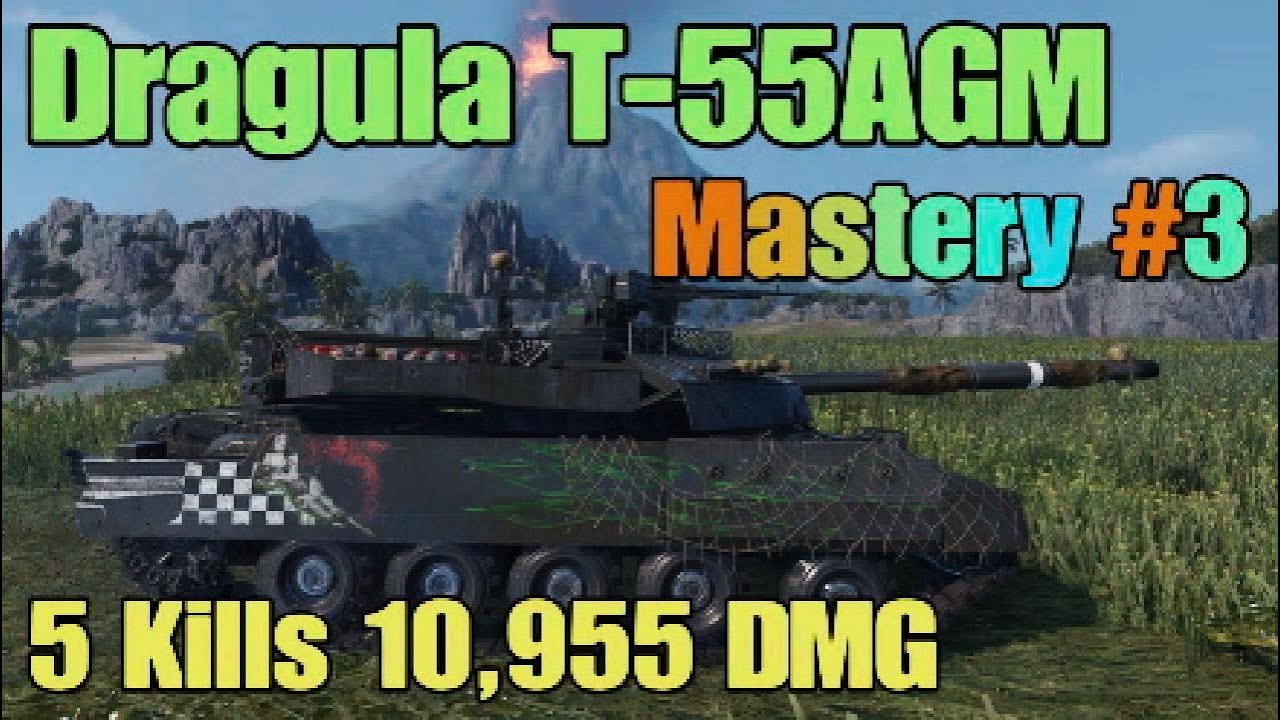 World of Tanks Modern Armor - Dragula T-55AGM / Mastery #3