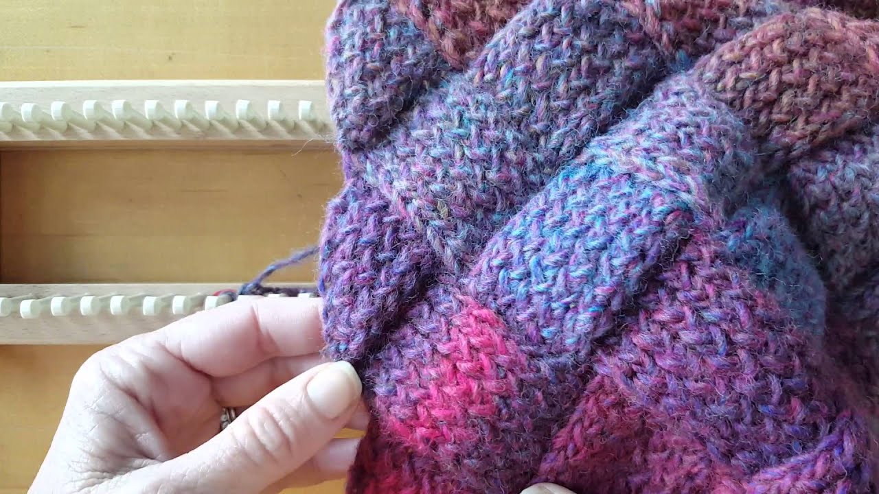 Entrelac on Knitting Loom part 4