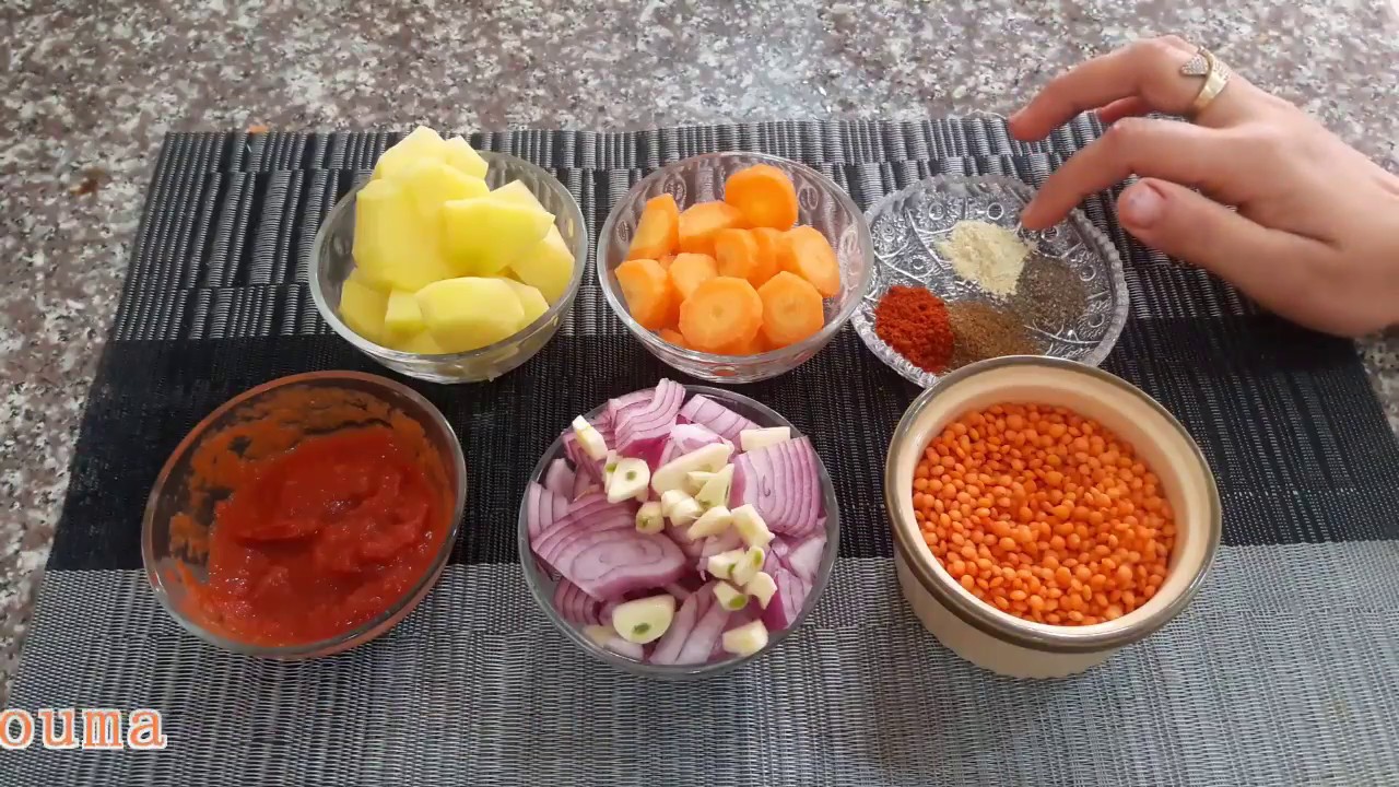 مريومة العدس الأحمر صحي و سريع