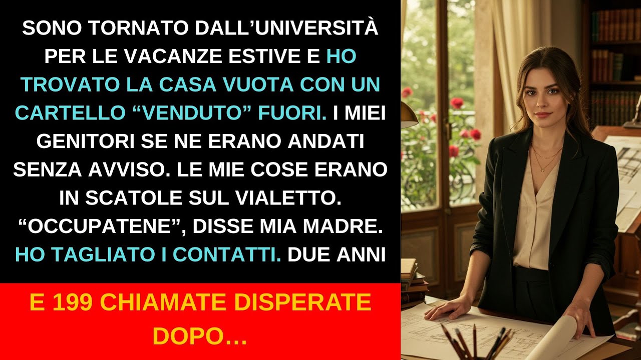 Sono tornato dall’università e ho scoperto che i miei genitori vendettero la mia casa, cose fuori.