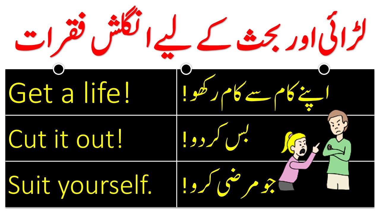 English Speaking Practice for Arguments or Fight with Urdu Translation | Vocabineer