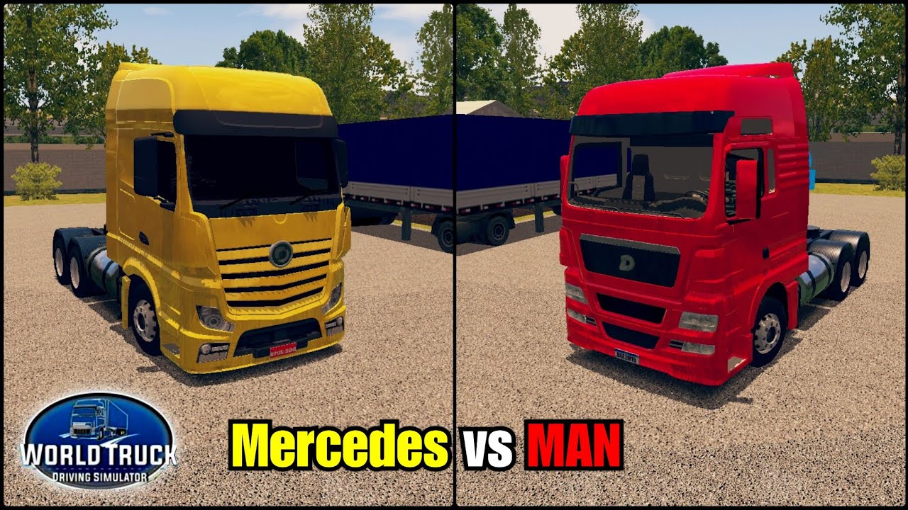 World Truck Driving Simulator - Mercedes-Benz Actros VS MAN TGX