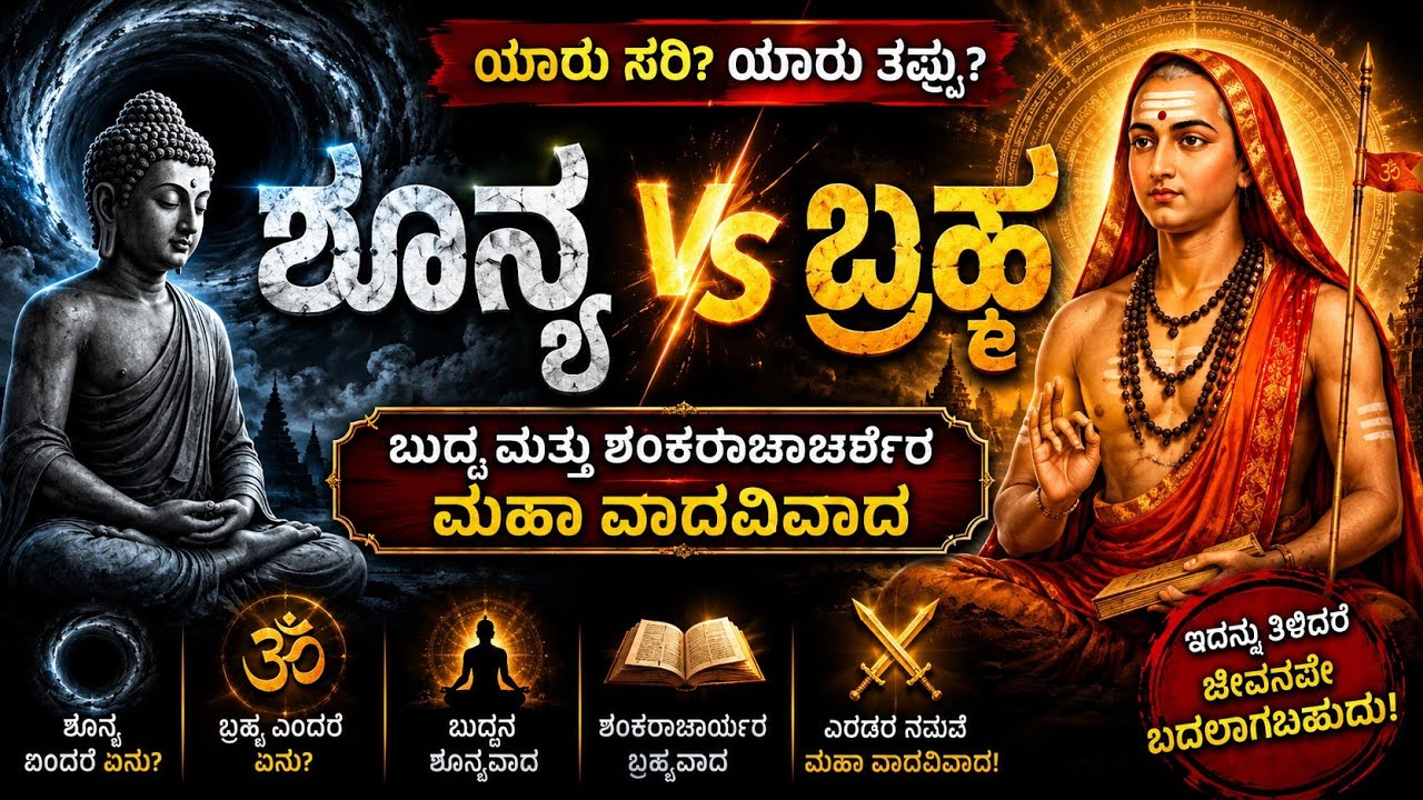 ಶೂನ್ಯ ವಿರುದ್ಧ ಬ್ರಹ್ಮಬುದ್ಧ ಮತ್ತು ಶಂಕರಾಚಾರ್ಯರ ಅತ್ಯಂತ ದೊಡ್ಡ ವಾದವಿವಾದ