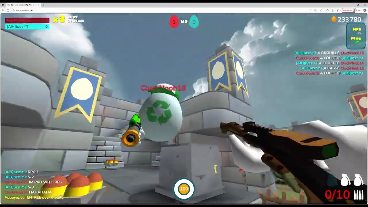 Shell Shockers - 1v1 with CluckNoob16