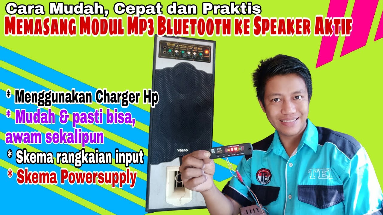 Cara Mudah Memasang Modul Mp3 Bluetooth ke Speaker Aktif