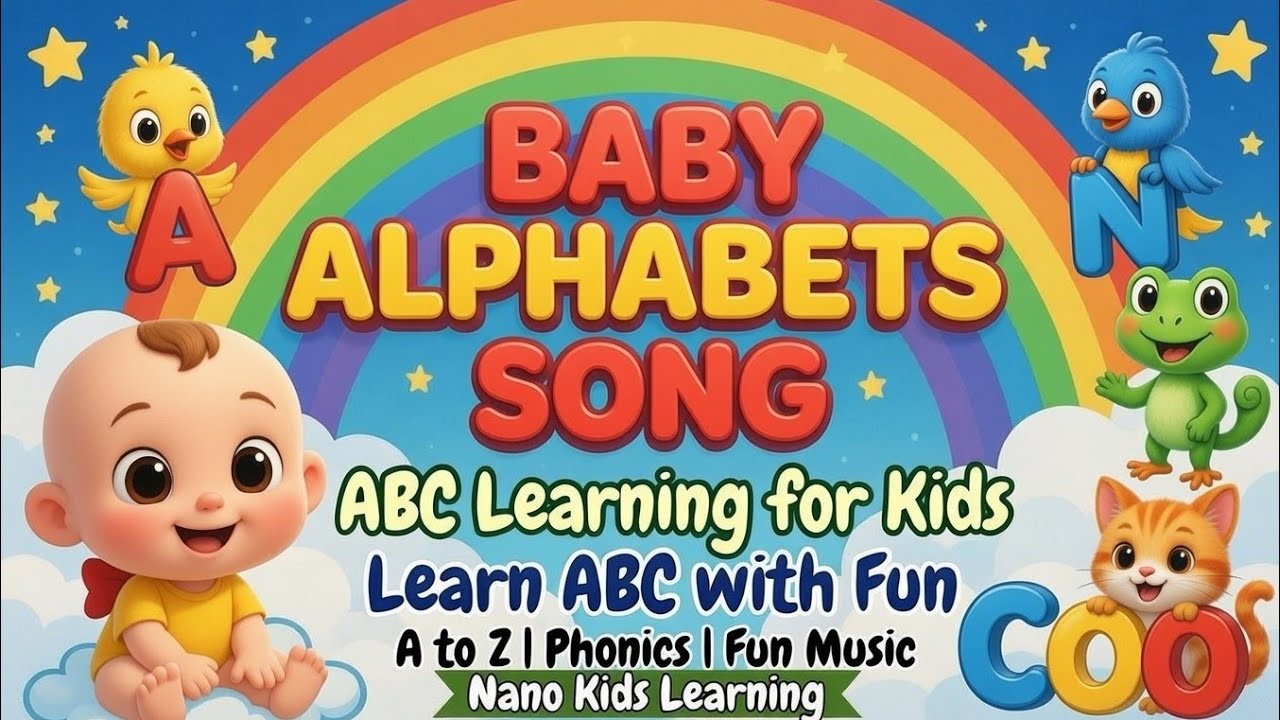Baby Alphabets learning Song – ABC, 123, Rhymes & Preschool Learning for Kids