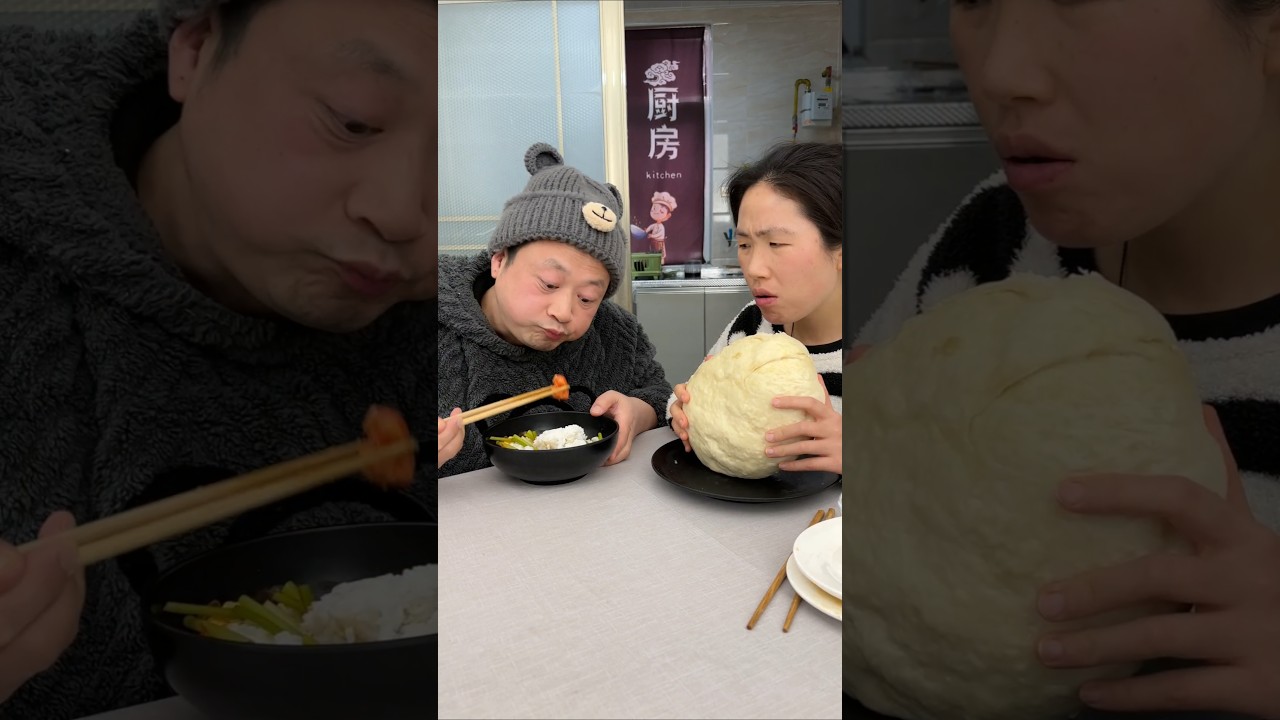 老公抢光了所有的饭菜，就给我一个大馒头🙄🍱惊喜却在最后😘平平淡淡一餐饭🥰美食美味