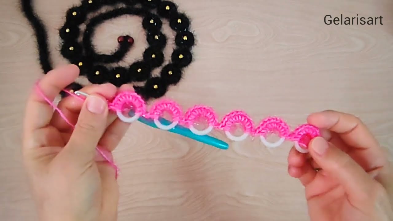 بافت کمربند مجلسی زیبا 💖Beautiful crochet belt