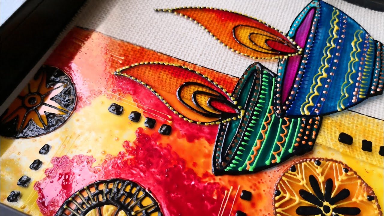 Diwali special Glass painting technique for beginners | Beautiful statement DIY wall decor idea