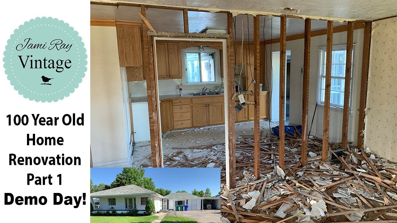 100 Year Old Farmhouse Renovation Part 1 | DEMO DAY!