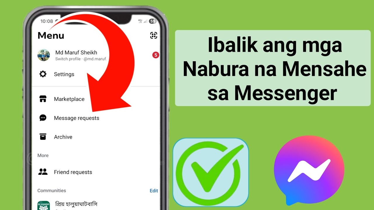 Paano mabawi ang mga hindi naipadalang mensahe sa Messenger | Mabawi ang mga Nabura na Mensahe sa