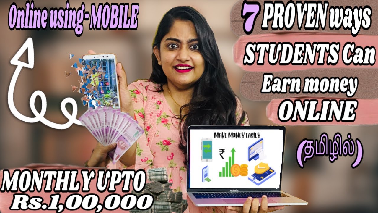 7 best ways to MAKE MONEY ONLINE for COLLEGE STUDENTS(தமிழ்)💰🤑STEP BY STEP APPROACH-PART TIME JOBS