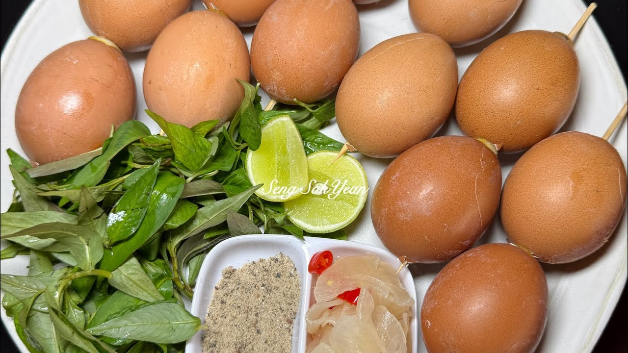 #ពងមាន់អាំង ម្នាក់ឯងបានហេីយ