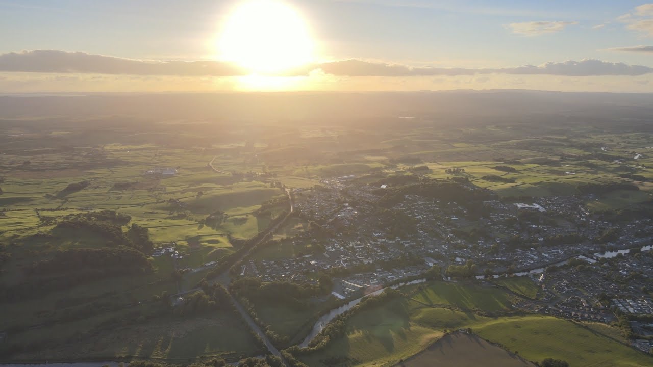 Newton Stewart & Minnigaff At Dusk. Featuring Elton John, Sept 2022