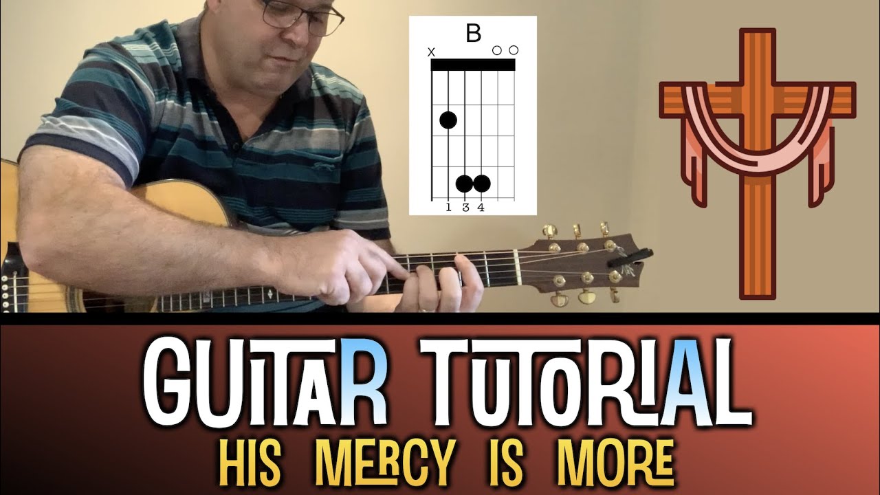 His mercy is more  |  guitar lesson - easy open chords