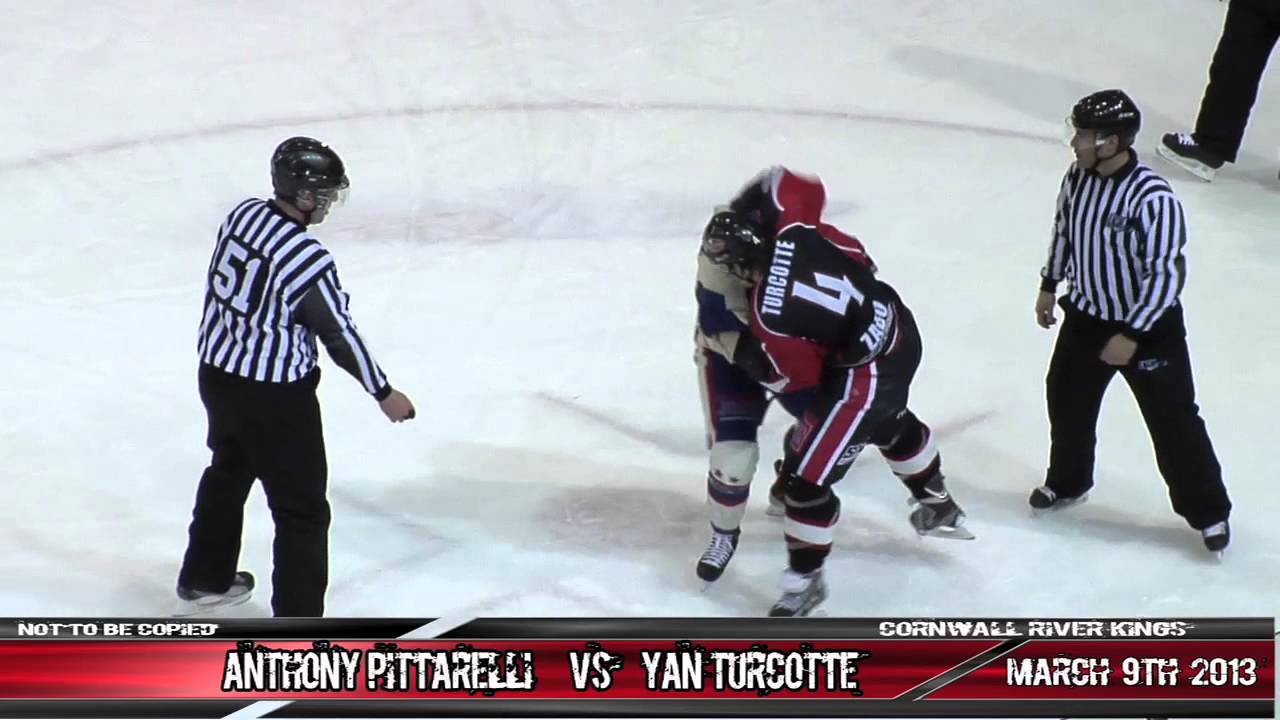 Anthony Pittarelli Vs Yan Turcotte Hockey Fight , Combat