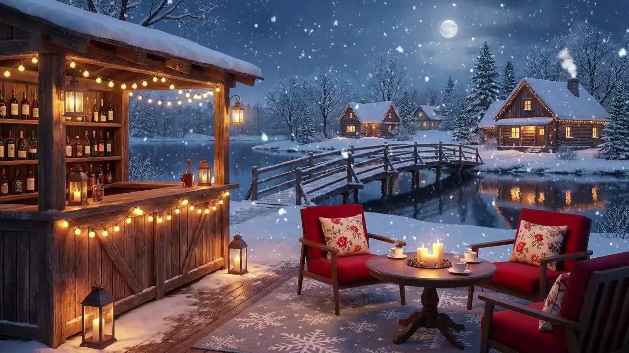 Snowy Wine Bar Jazz 🍷 Cozy Smooth Jazz for Calm & Relaxation