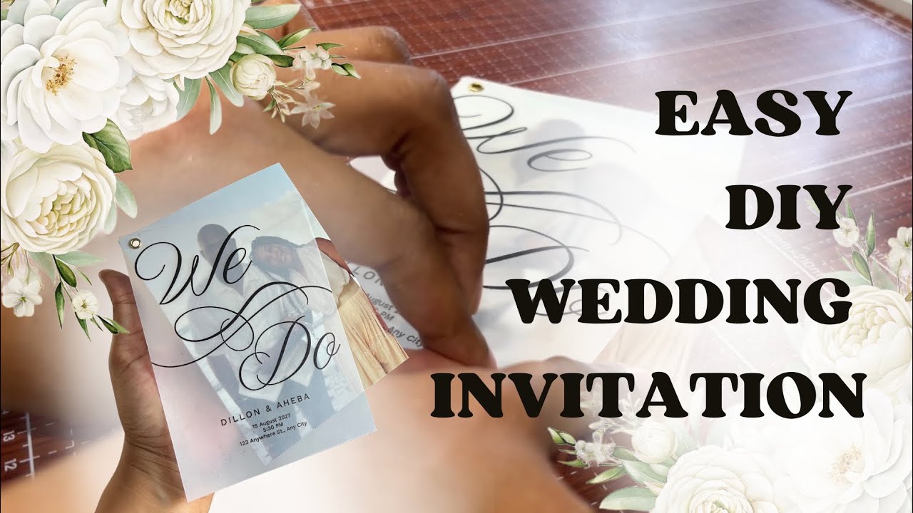 DIY WEDDING INVITATION- PRINTER ONLY VELLUM INVITATION 