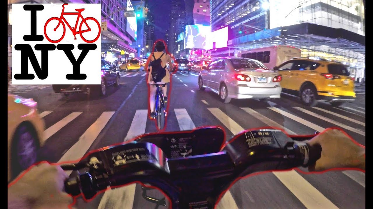 Braving New York City Traffic  ON BIKES!