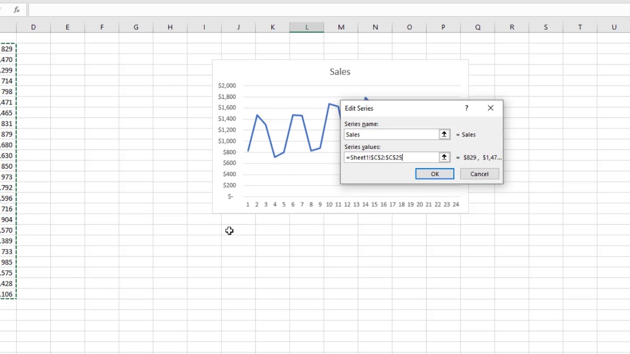 Plotting data in a time series plot