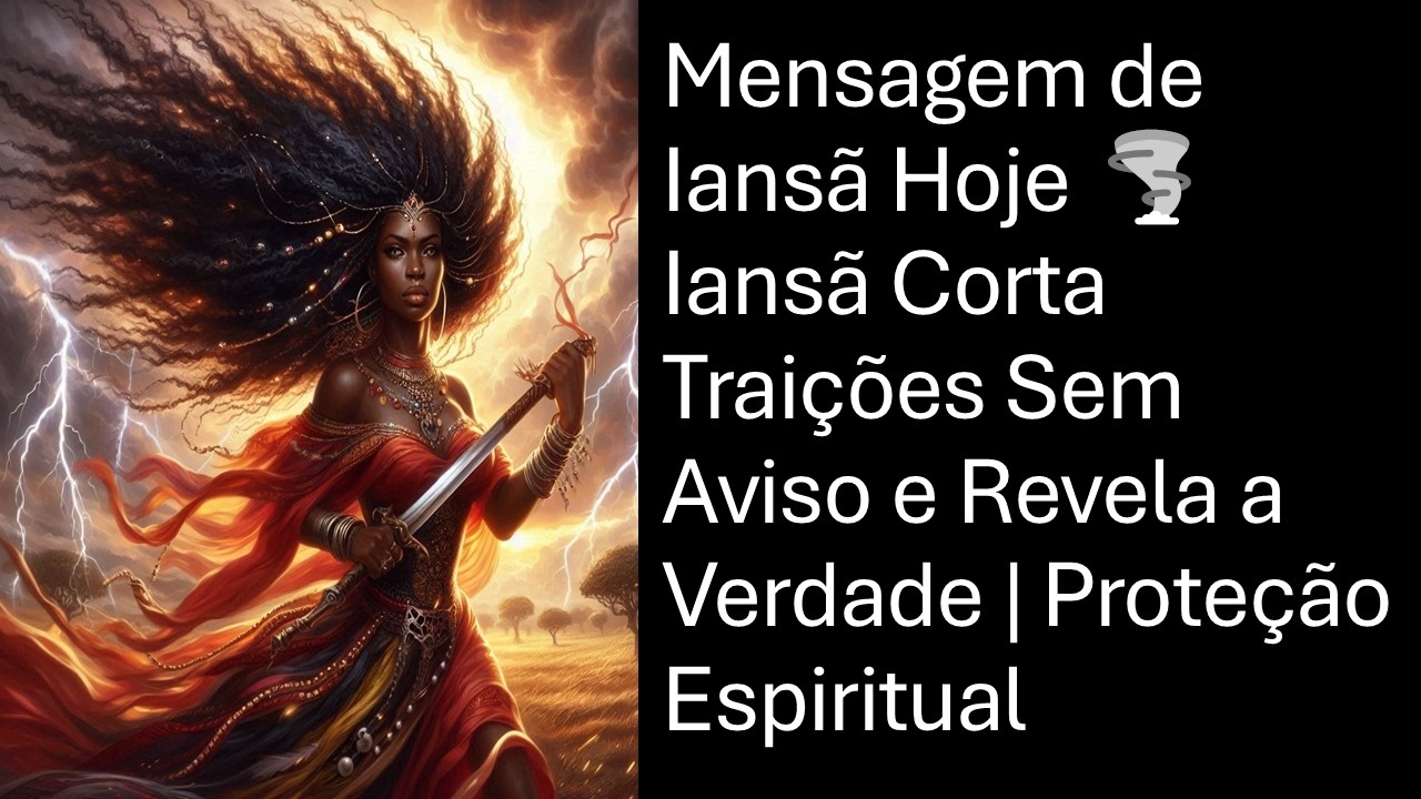 Mensagem de Iansã Hoje 🌪️ Iansã Corta Traições Sem Aviso e Revela a Verdade | Proteção Espiritual