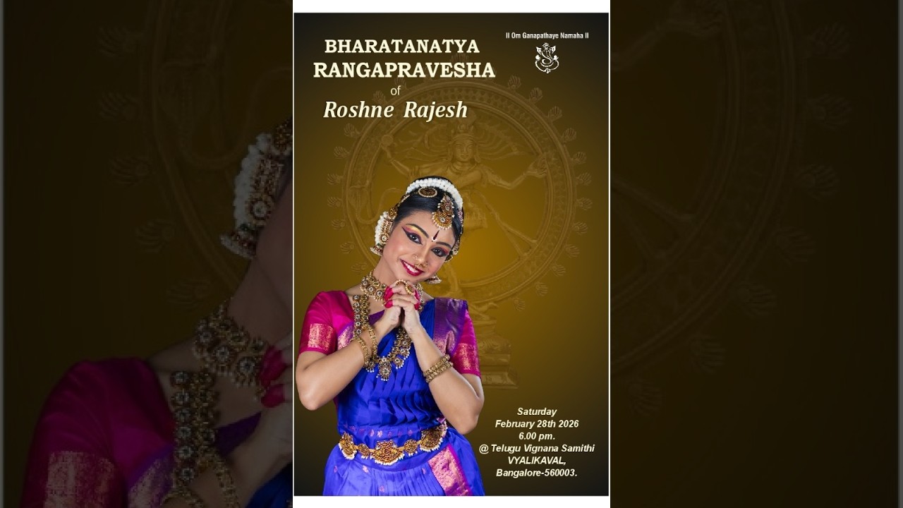 Bharatanatya Rangapravesha of Roshne Rajesh Video Highlights