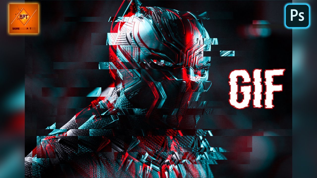 Photoshop Tutorial -  How Easy to create GLITCH ANIMATION EFFECT [GIF]