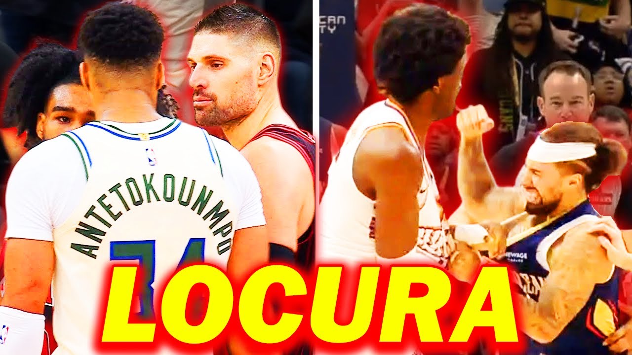 PELEA Y DESCONTROL EN LA NBA. GIANNIS LA LÍA, ALVARADO Y EL FIN DE LEBRON?