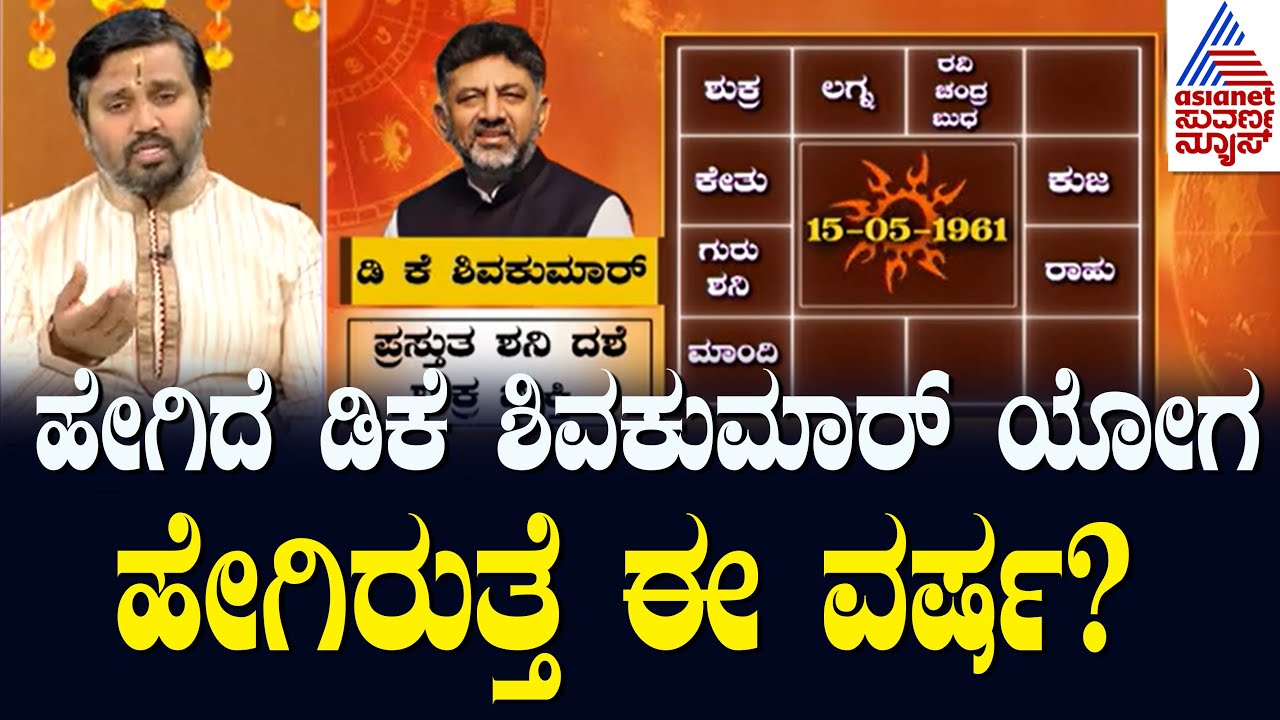 ಹೇಗಿದೆ ಡಿಕೆ ಶಿವಕುಮಾರ್ ಯೋಗ ಹೇಗಿರುತ್ತೆ ಈ ವರ್ಷ? | Ugadi Horoscope 2024 | Dk Shivakumar Kundali