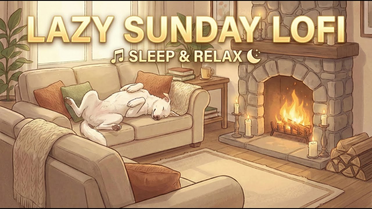 🐶 LAZY SUNDAY ☀️ Chill Lofi Beats to Sleep & Relax [Cute Dog Ambience]