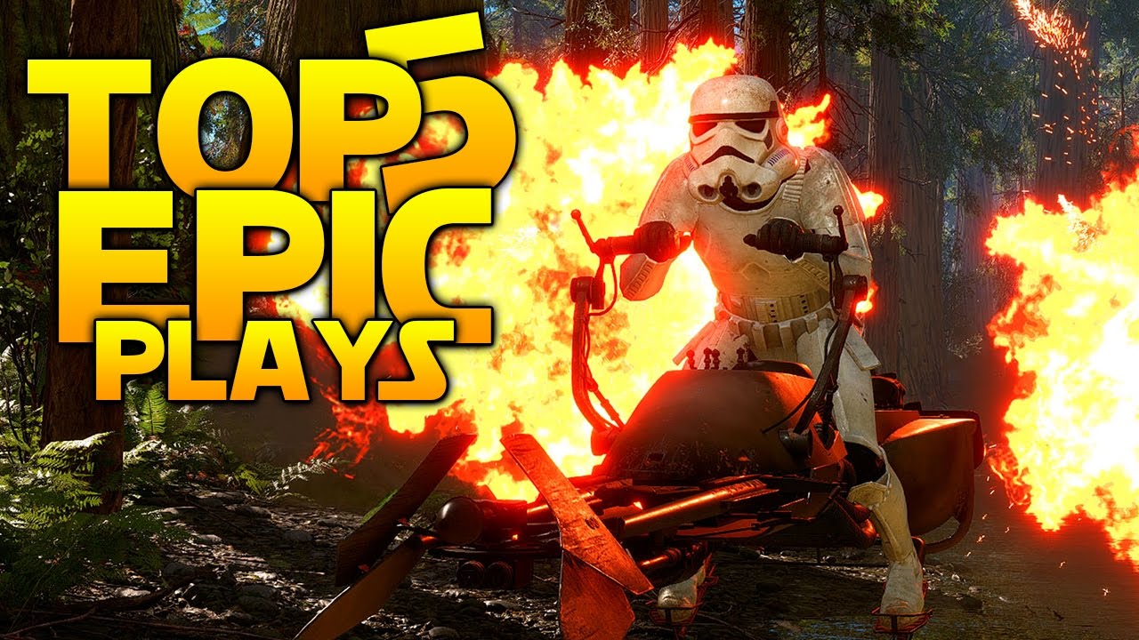 Star Wars Battlefront Top 5 EPIC PLAYS: Crazy Bossk Streaks, Cross Map Shots & More!