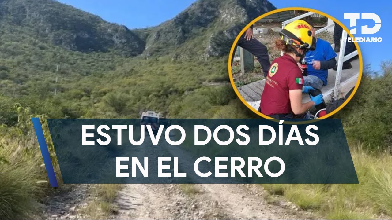 Rescatan a hombre tras lesionarse al subir el cerro del Topo Chico; duró dos días varado
