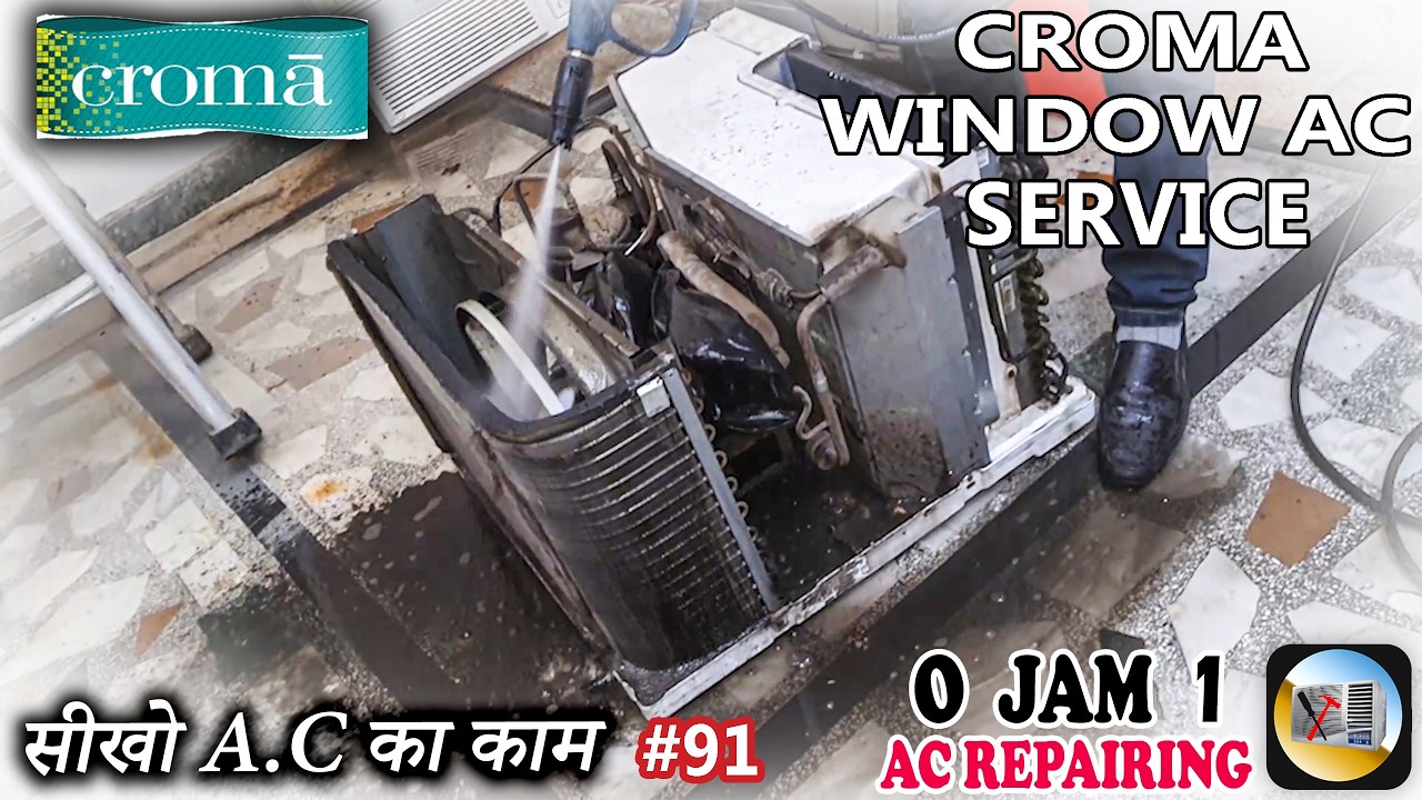 croma window ac service at home / window ac service kaise karen / air conditioning cleaning
