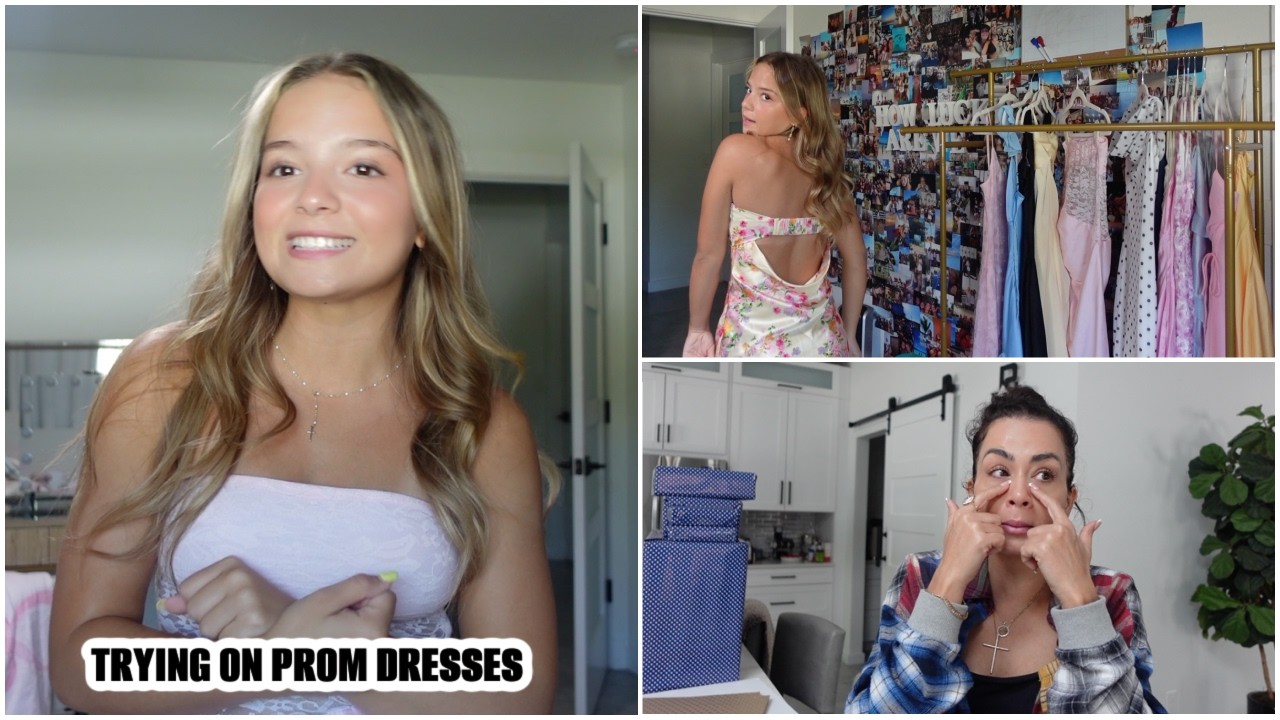 Примерка выпускных платьев 👗 Я не ожидала, что буду так сильно плакать 😿 | VLOG #2221