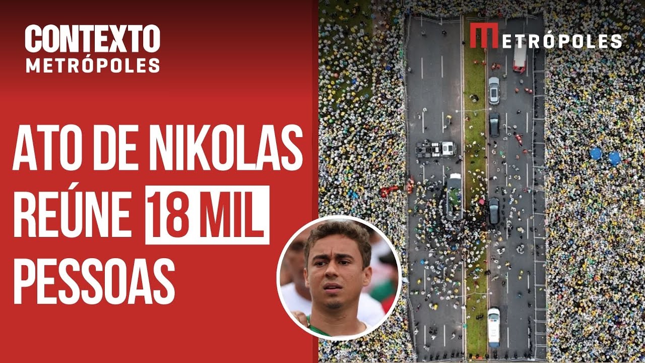 Saiba quantas pessoas estiveram presentes no ato de Nikolas em Brasília