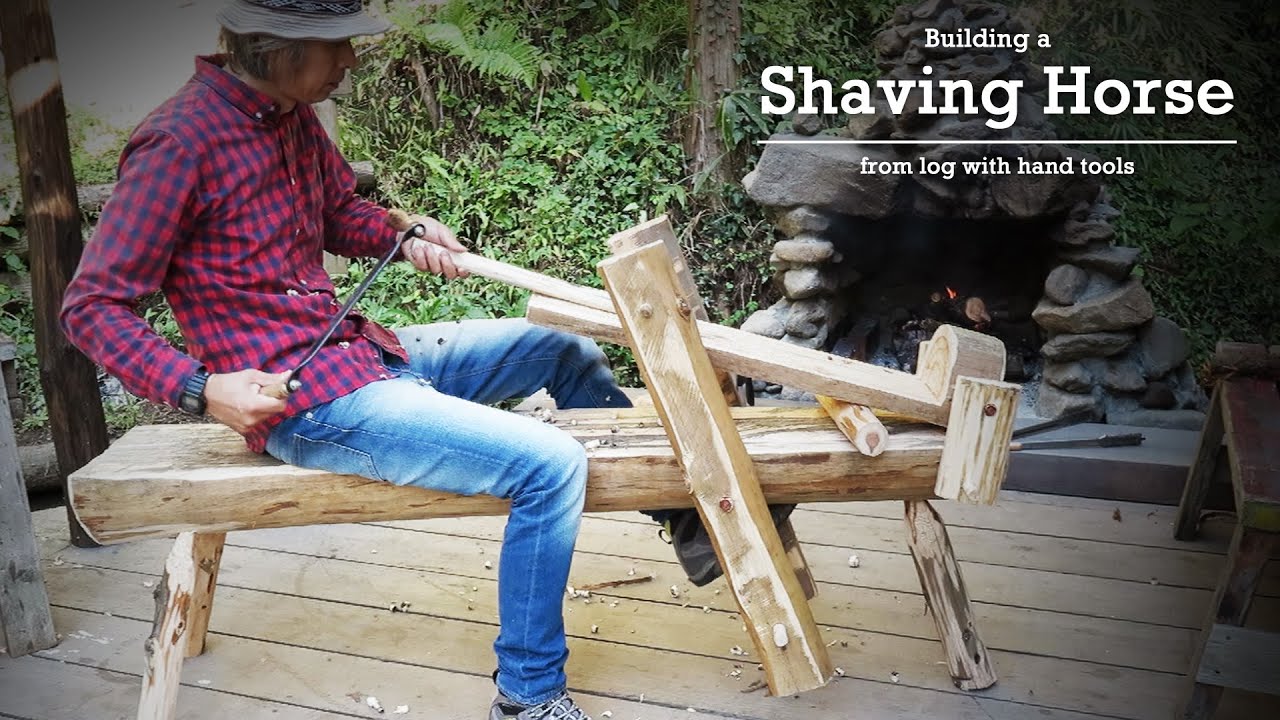 Building A Shaving Horse from log