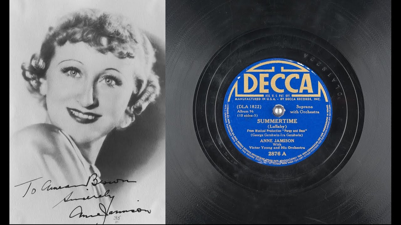 Anne Jamison with Victor Young and His Orchestra - Summertime (1939)