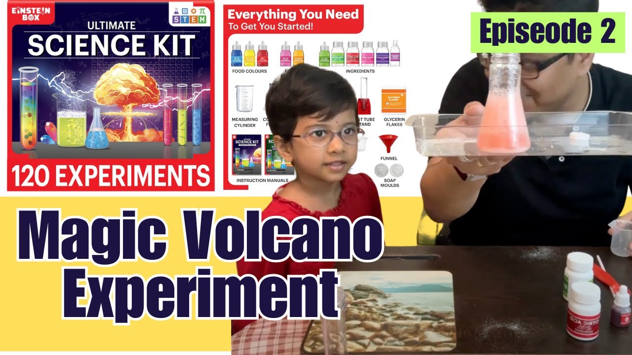 Ep 02 Easy Science Experiments for Kids | Volcano | Einstein Box Ultimate Science Kit Review 2024