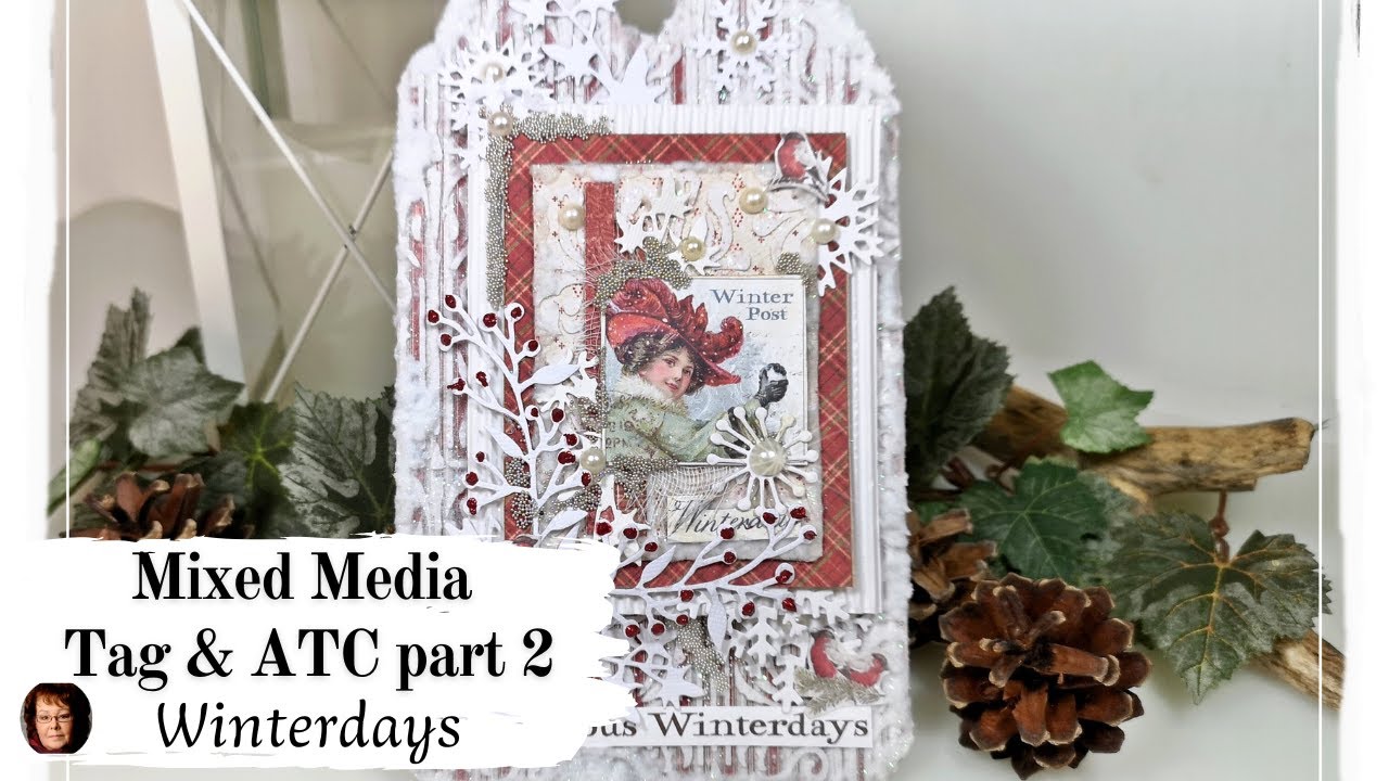 Mixed Media ATC & Tag part 2 - Moodboard challenge 12 - Bea's Mixed Media & More on FB 🔽Info below🔽