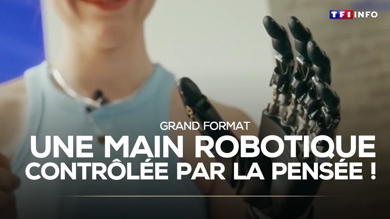 REPORTAGE - Une main robotique contr&ocirc;l&eacute;e par la pens&eacute;e !｜TF1 INFO
