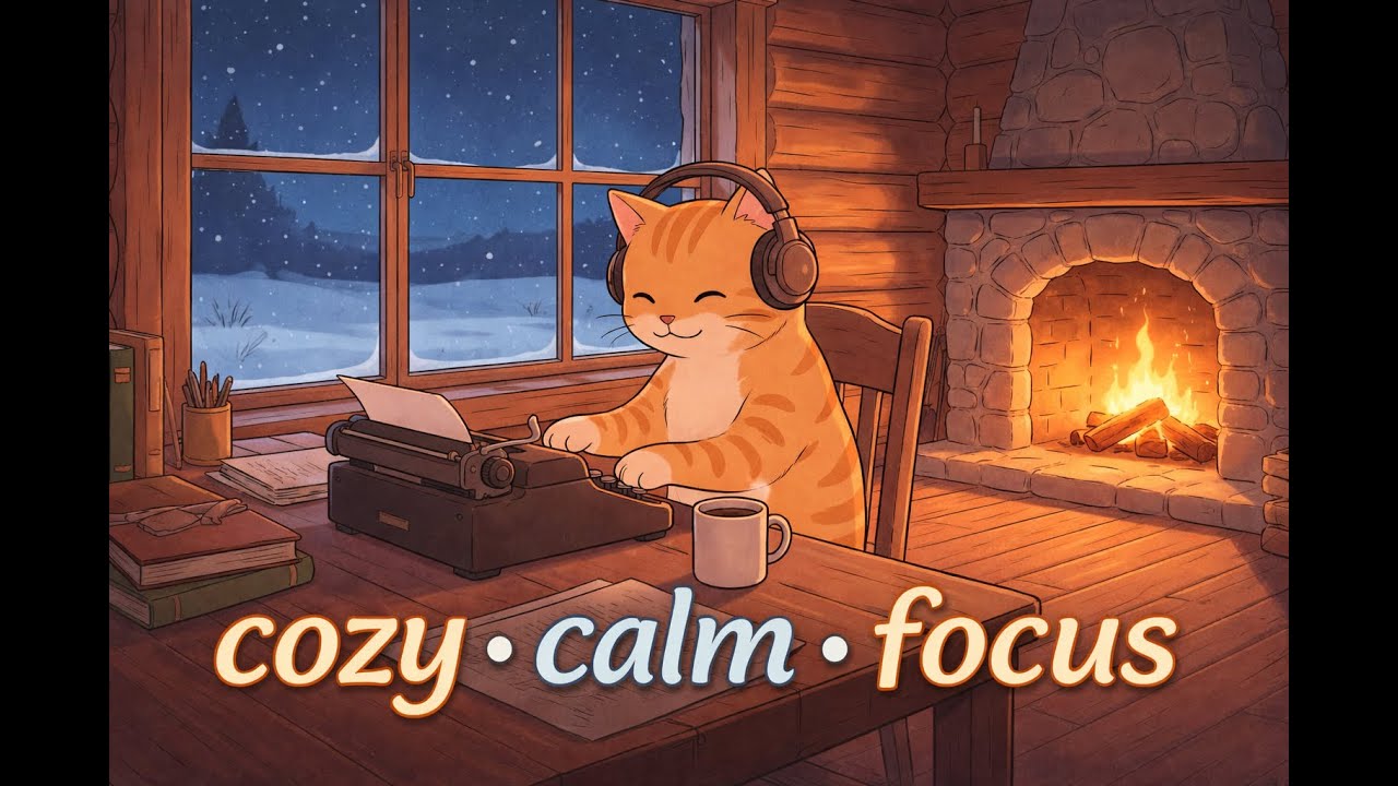 Cozy Night Lo-Fi Beats for Calm Focus | Study Music 😺🔥