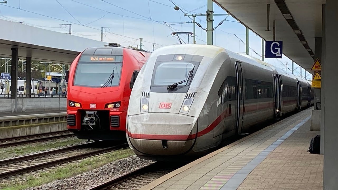 Trains in Mannheim Hbf (Germany, Baden Württemberg) mit 